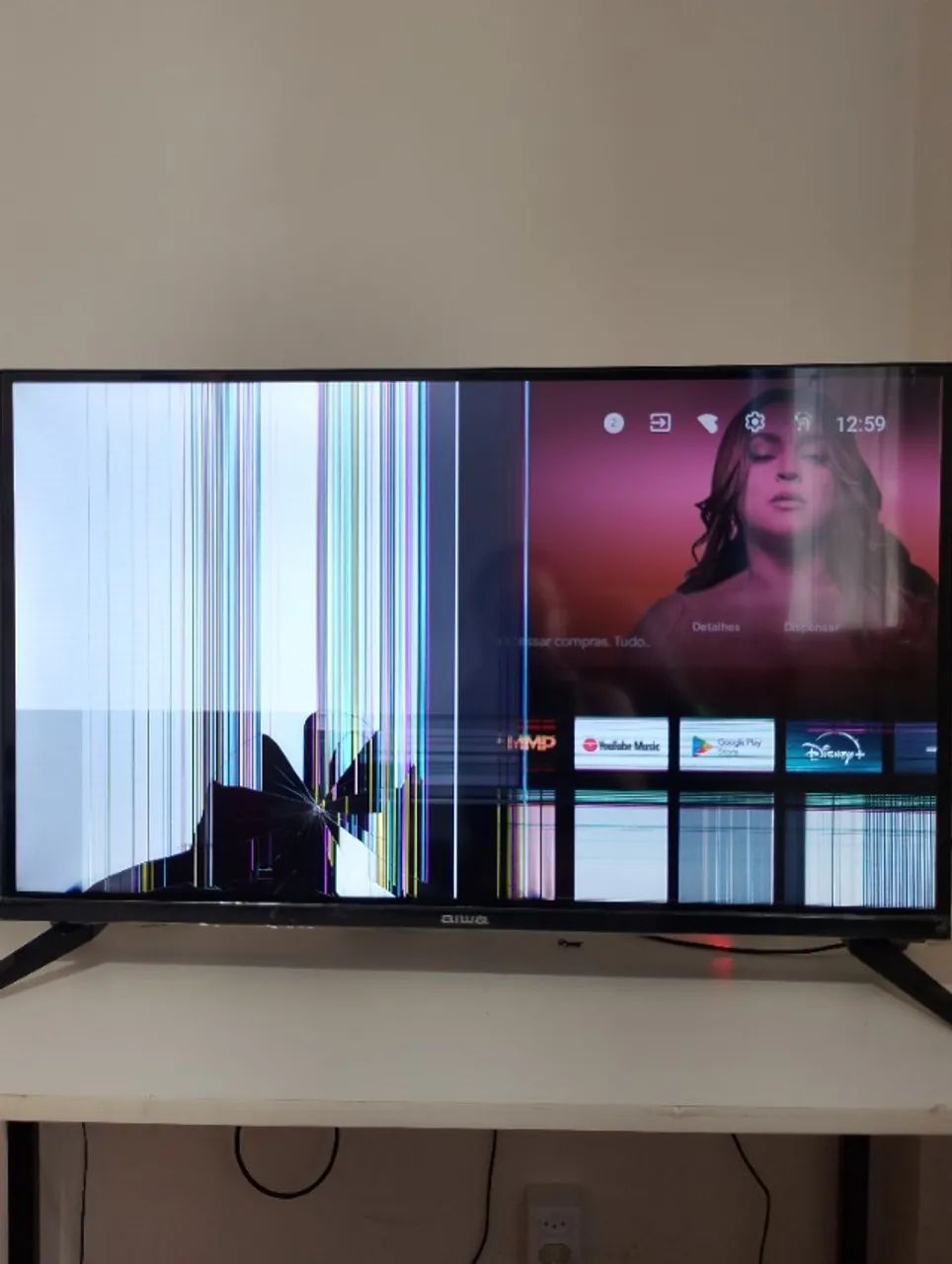 Smart TV Aiwa 32" Android  Peças ou Técnico - Foto 3