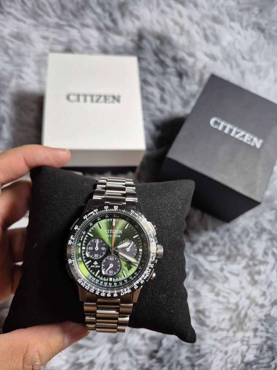 Citizen Nighthawk Eco-Drive Chronograph Verde  - Foto 2