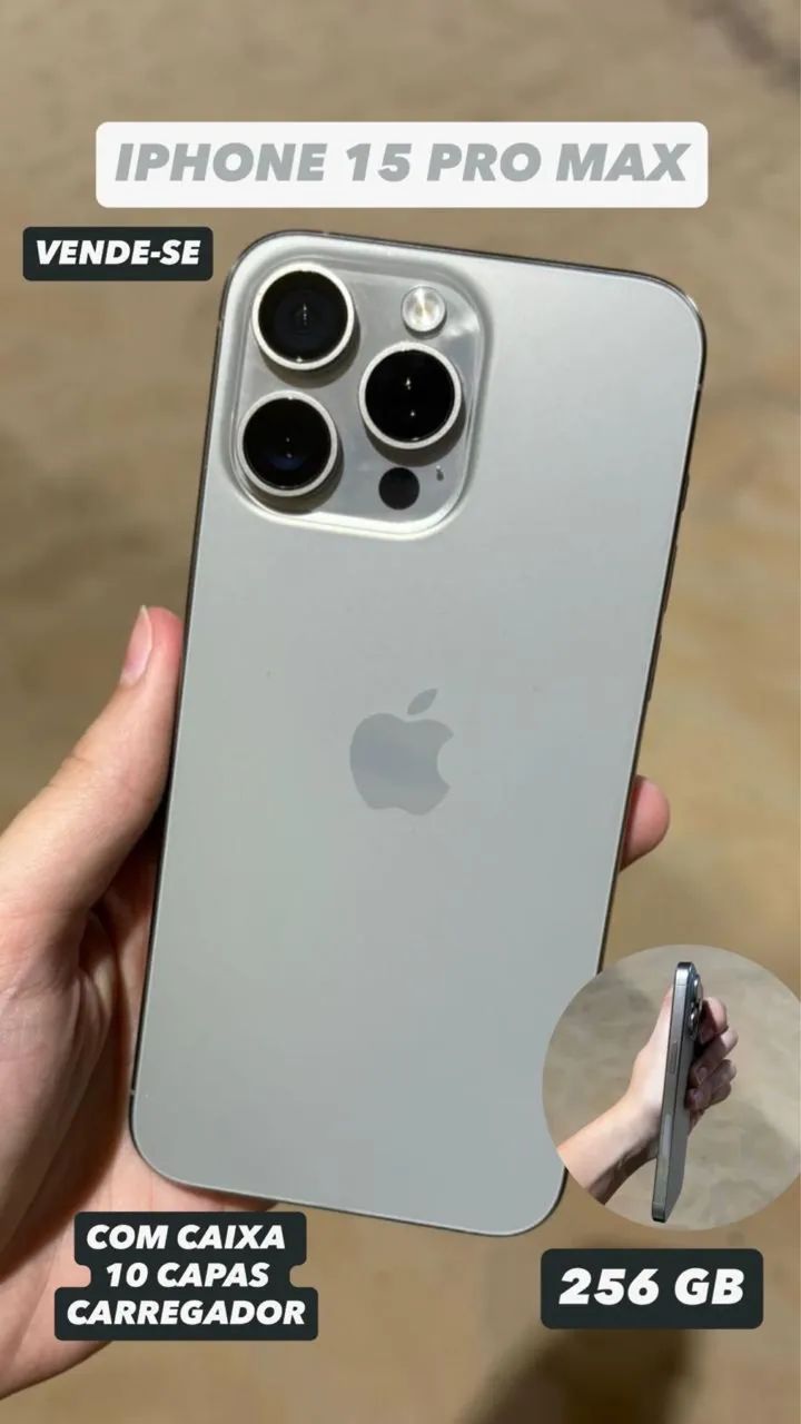 IPHONE 15 pro max 256 gb silver - Celulares e Smartphones - Jardim