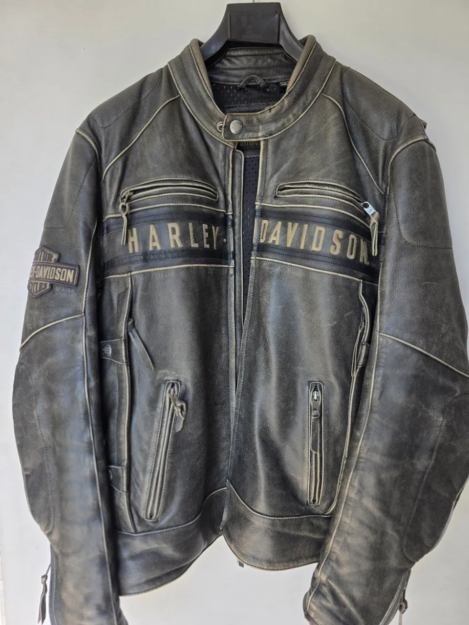 ジャケット・アウター Harley Davidson SCREAMIN'EAGLE Club 44 Jaqueta Harley-Davidson couro legítimo USA ano 90/2000 Screamin