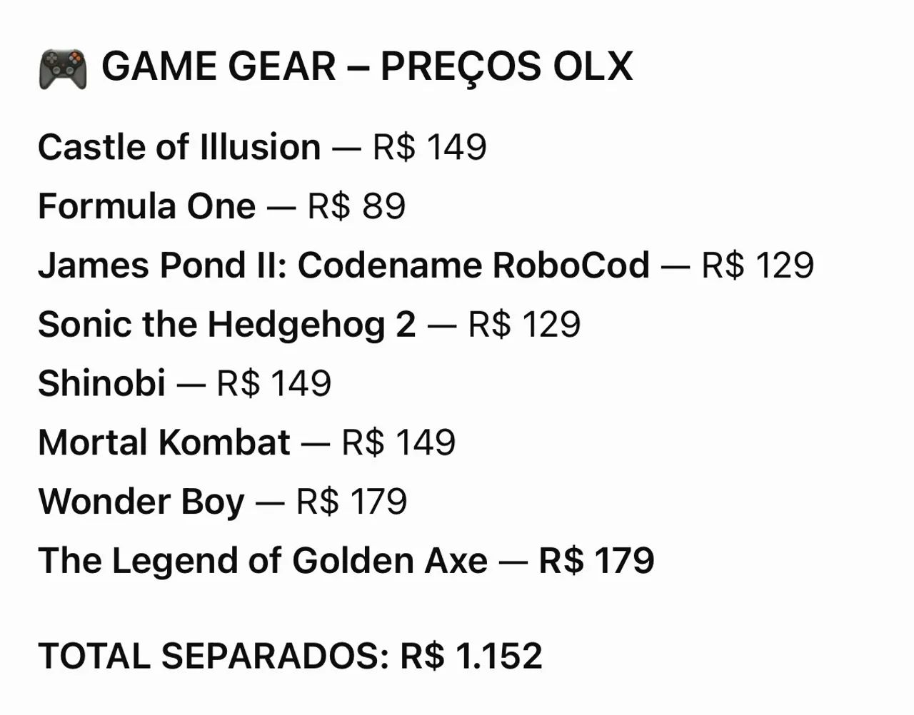 Jogos de Game Gear  - Foto 3