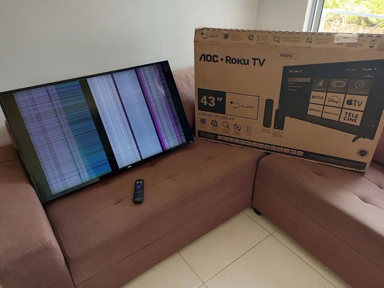 Tv AOC 43 com defeito - Foto 2