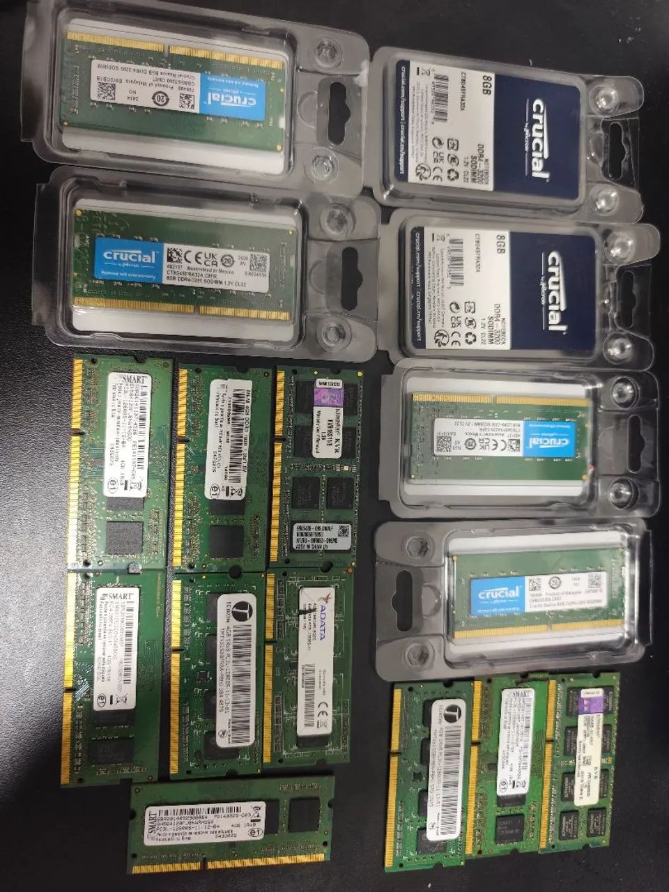 Memórias de notebook novas e usadas - DDR4 E DDR3 - 4G E 8G