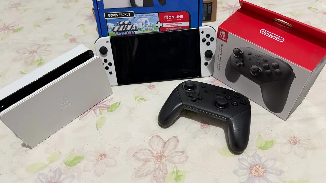 Nintendo Switch OLED e controle Pro  - Foto 5