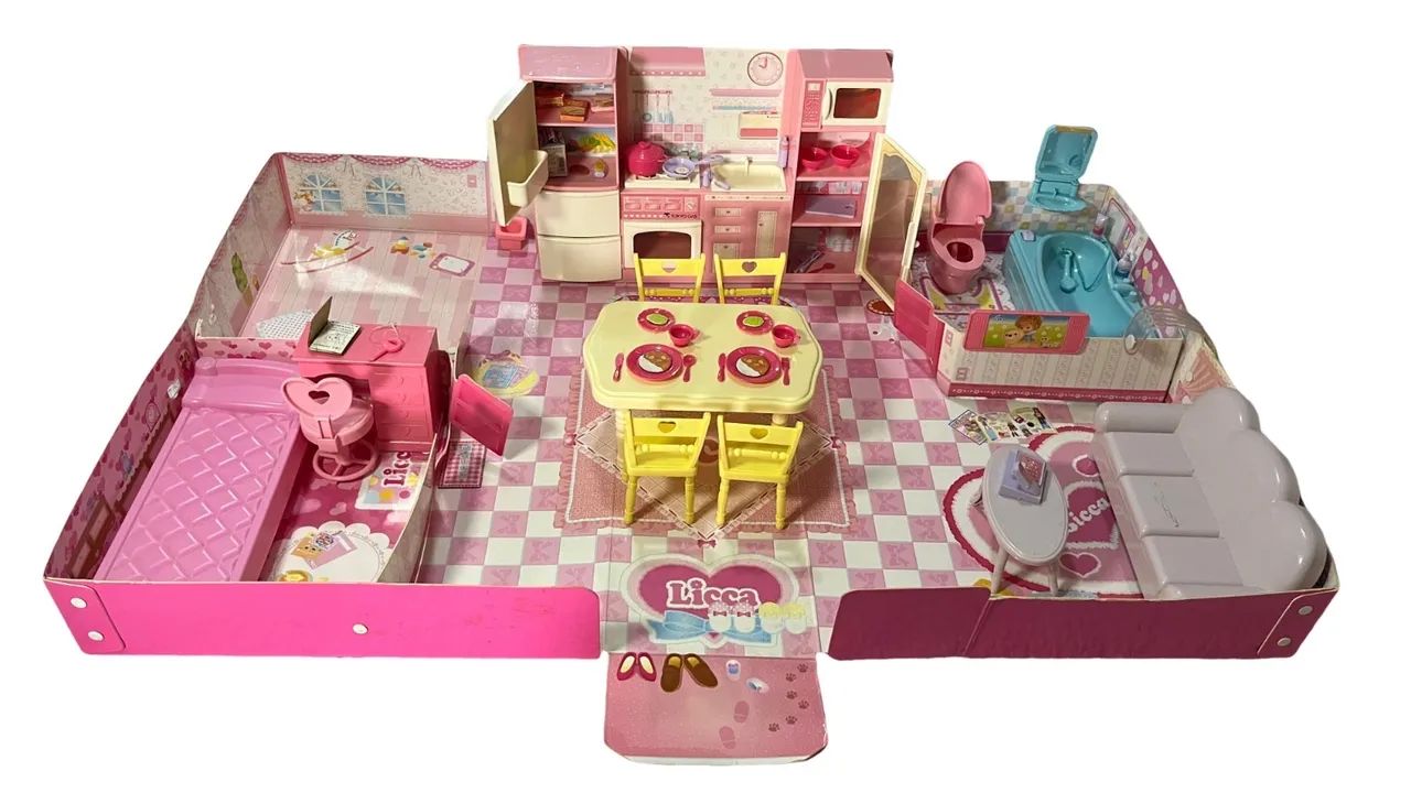 CASA DE BONECA (barbie) COM 5 COMODOS E ACESSORIOS - Foto 4