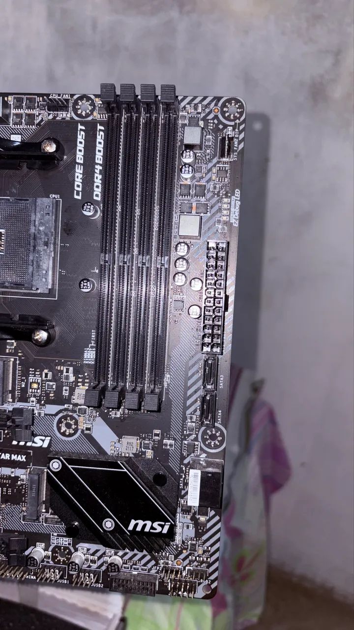 MSI B450M MORTAR MAX / 中古 Placa mãe MSI B450M Mortar Max AM4 - Peças de Hardware