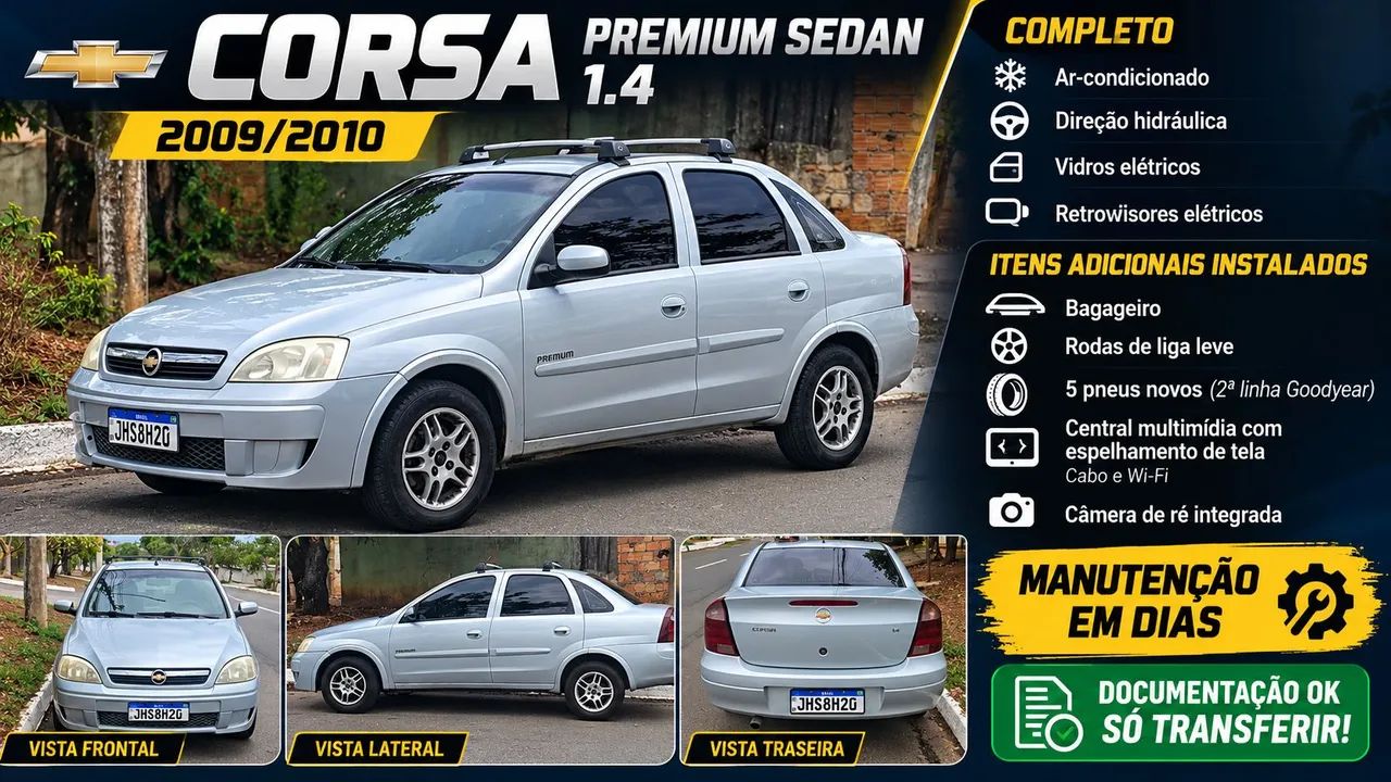 Chevrolet Corsa SED. PREMIUM 1.4 8V ECONOFLEX 4P 2010