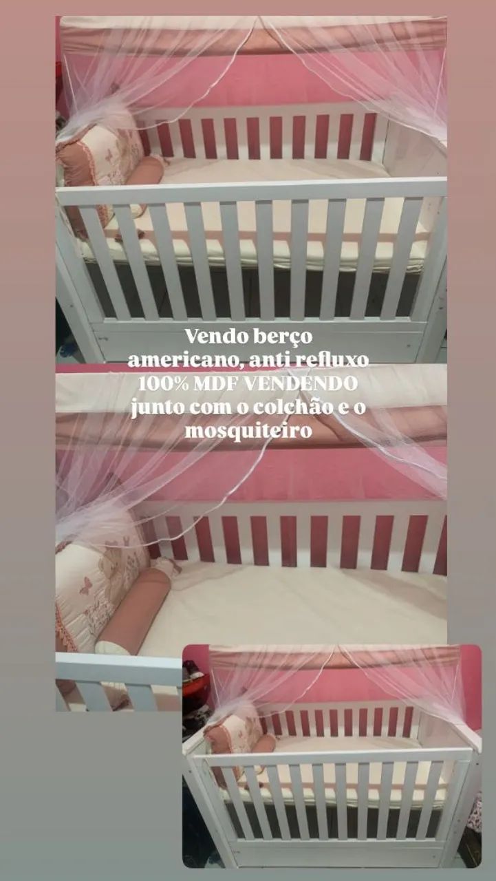 BERÇO AMERICANO ANTI REFLUXO MDF - Foto 4