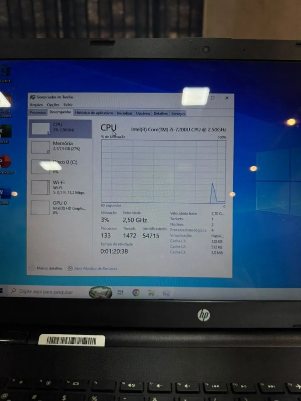 NOTEBOOK HP - i5-7200U- 8GB - 256GB - Foto 3