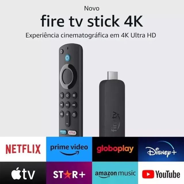 Fire Stick Amazon Fire 4k Select 8gb Wifi Alexa Preto - Novo Loja Coimbra Computadores - Foto 2