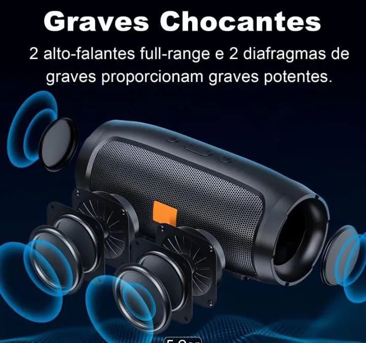 Caixa de Som Portátil H'Maston - Foto 4