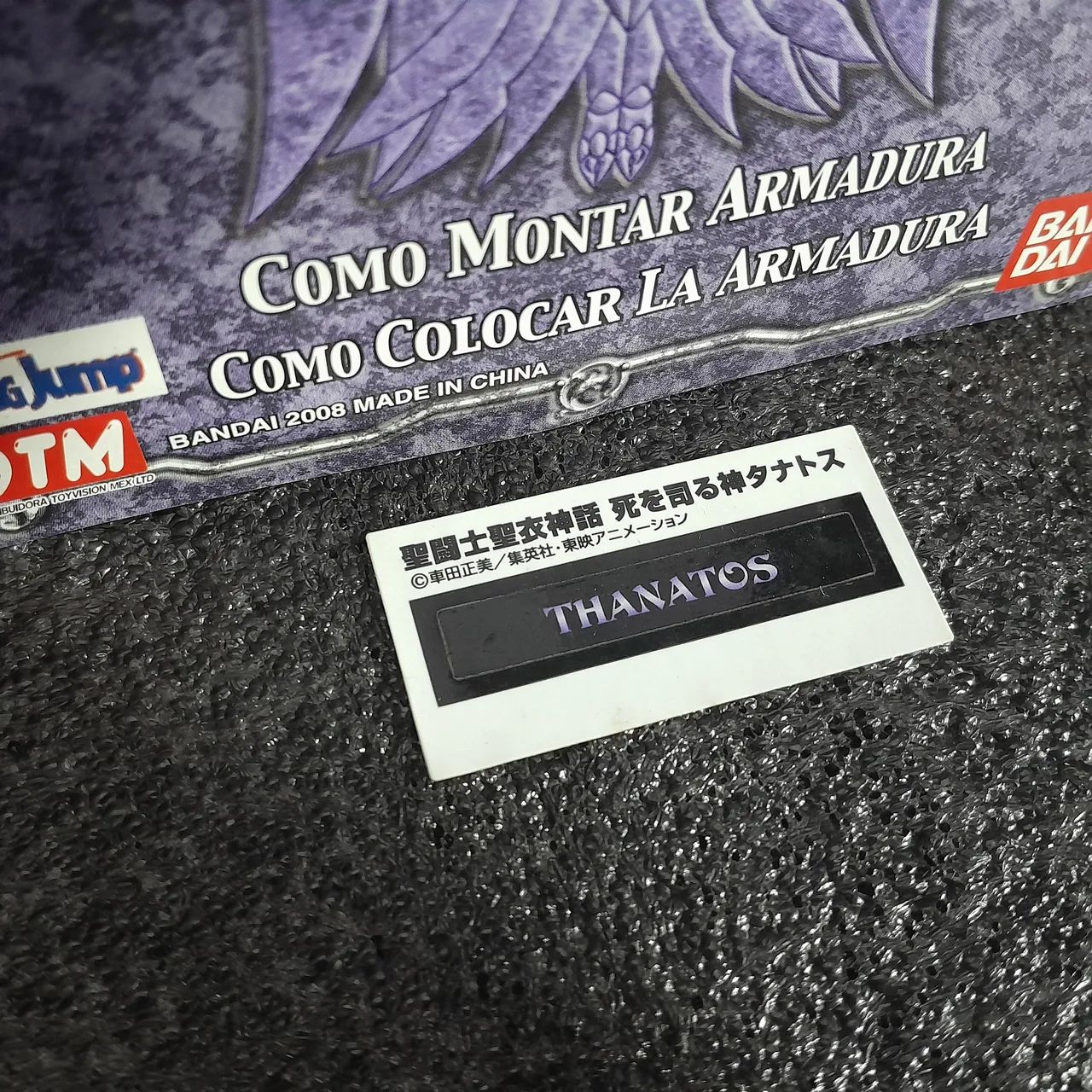 Manual + Adesivo Thanatos 1.0 Bandai Cloth myth saint seiya