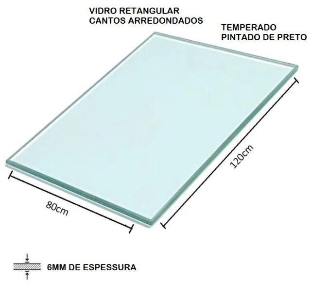 Tampo de mesa em vidro - Foto 2