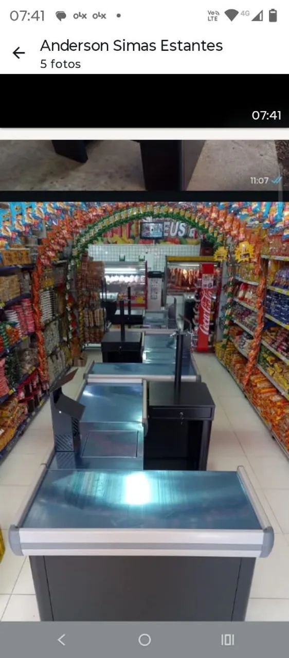 BALCAO DE CAIXA PARA MERCADINHOS CHEK OUTS * - Foto 2