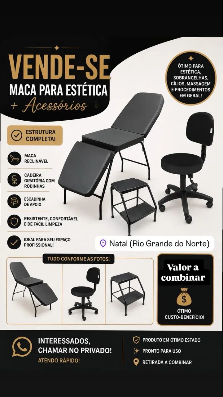 Kit Maca 3 posição, cadeira, escada