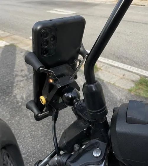 Suporte de Celular para Moto com USB + GPS articulado  - Foto 2