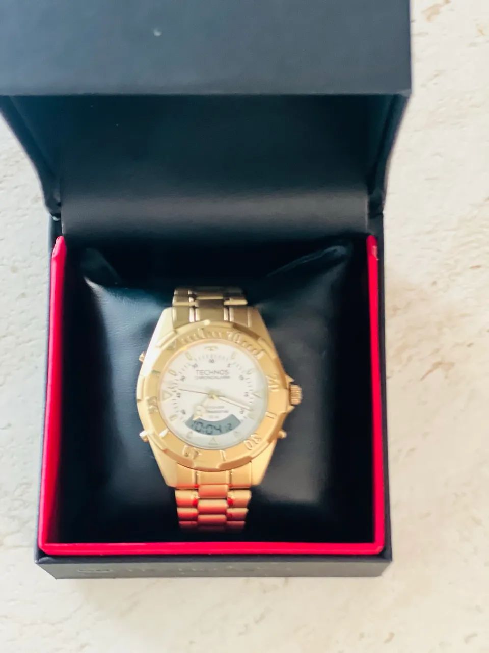 Relógio Masculino Technos Skydiver Dourado - Foto 3