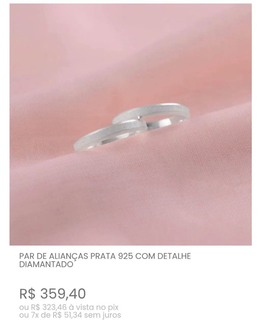 Aliança Prata 925 Diamantada - Foto 4
