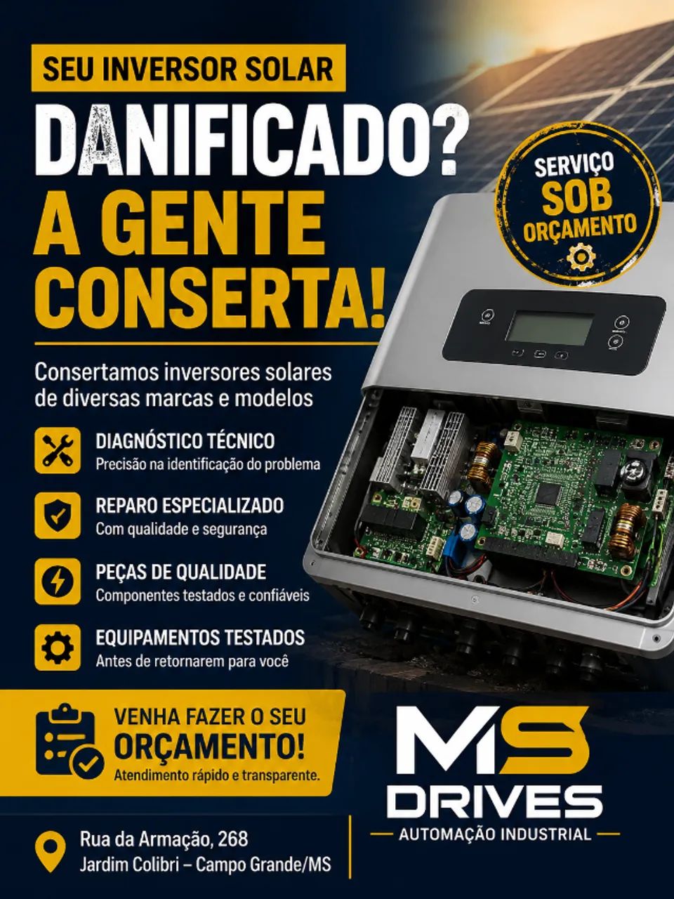 Manutenção em Inversor Solar 
