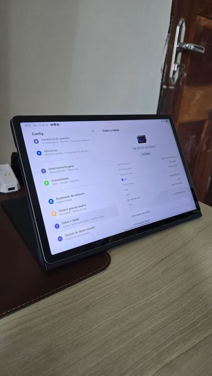 VENDA URGENTE / até 12x / SAMSUNG TABS9 FE PLUS 5G 128GB SPEN PERFEITO ESTADO