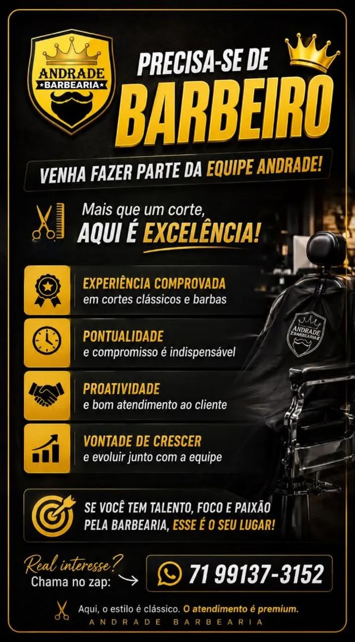 VAGAS PARA BARBEIRO 