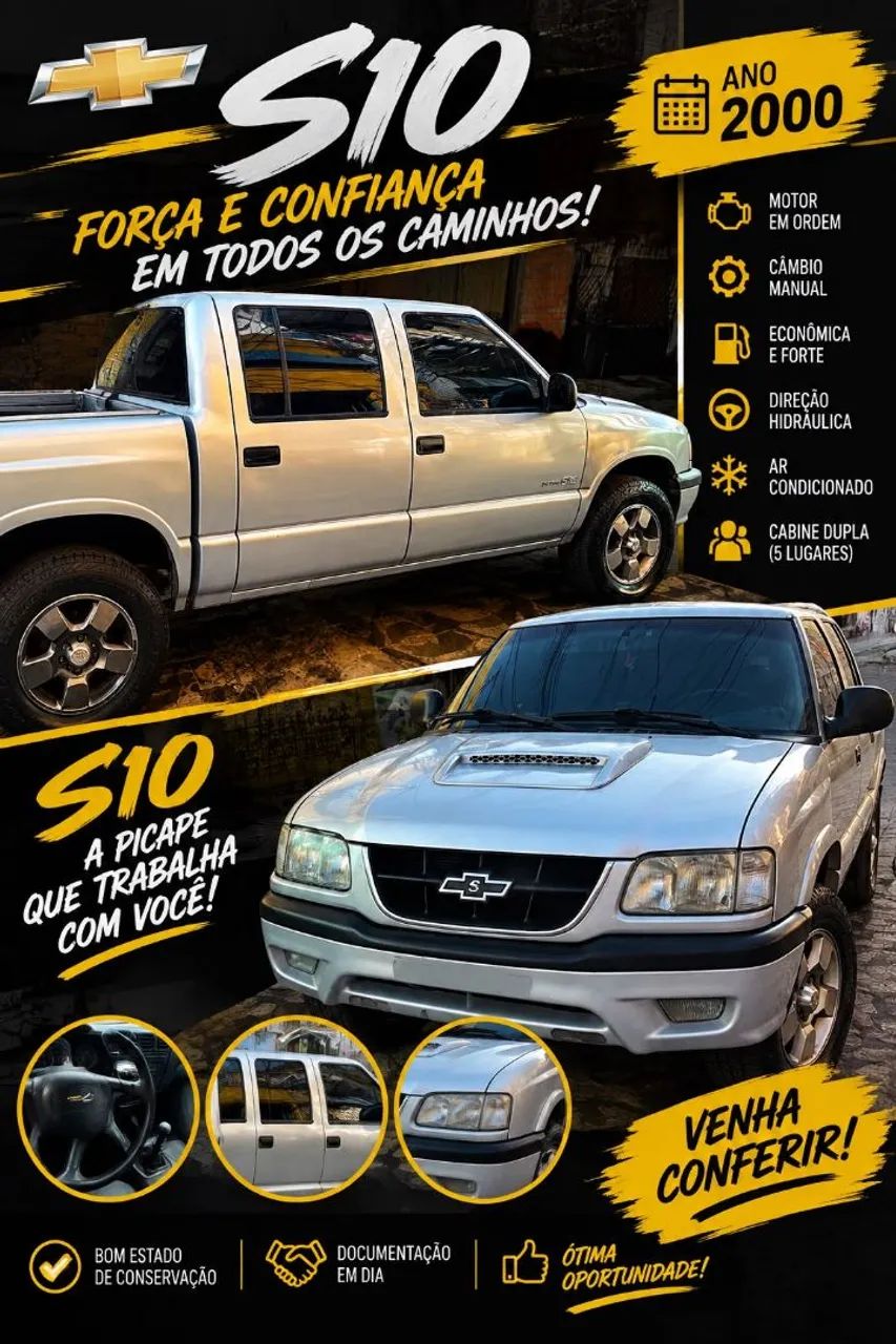 Chevrolet S10 Pick-up STD 2.8 4X4 CD TB Int.dies. 2000