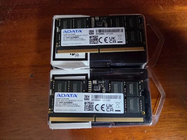 Memórias 2x 16GB (32GB) 5600MHz DDR5 Sodimm Adata