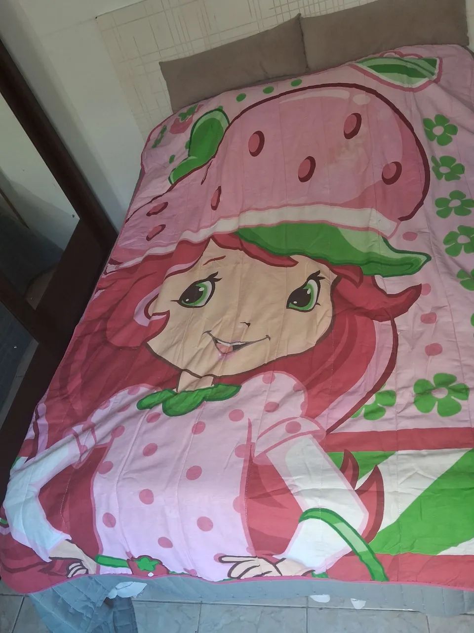 Colcha Moranguinho cama de solteiro