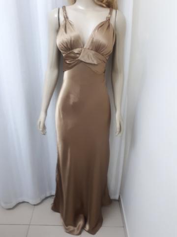 Vestido festa dourado