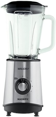 Liquidificador Mallory Magnific 800W Inox jarra vidro