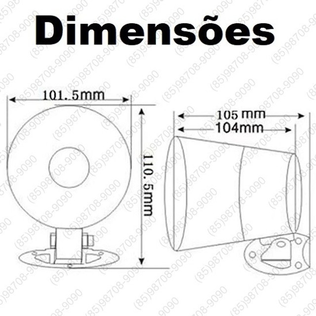 Sirene Guarda Vigia Moto Policia Eletrônica Alta 120db 12v - Foto 4