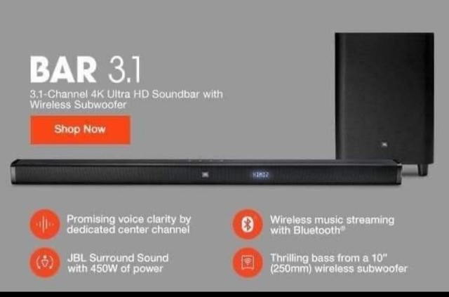 soundbar jbl 3.1 olx