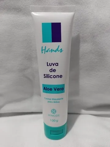 Luva De Silicone Aloe Vera Creme Para As Mãos Hands 100g - Hinode