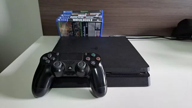 PlayStation 4 slim na caixa+2 controles especiais+jogos em 12X - Videogames  - Taguatinga Sul (Taguatinga), Brasília 1256076022