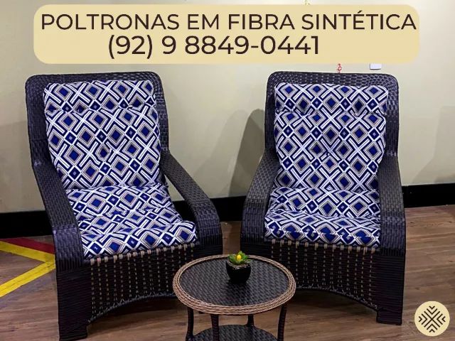 Poltronas em Fibras Sinteticas cor Tabaco
