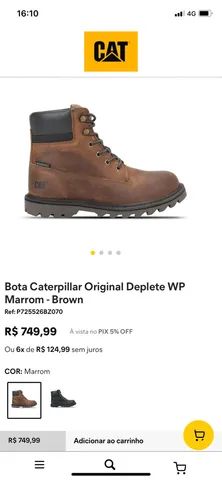 Bota Caterpillar Original Deplete WP Marrom - Brown