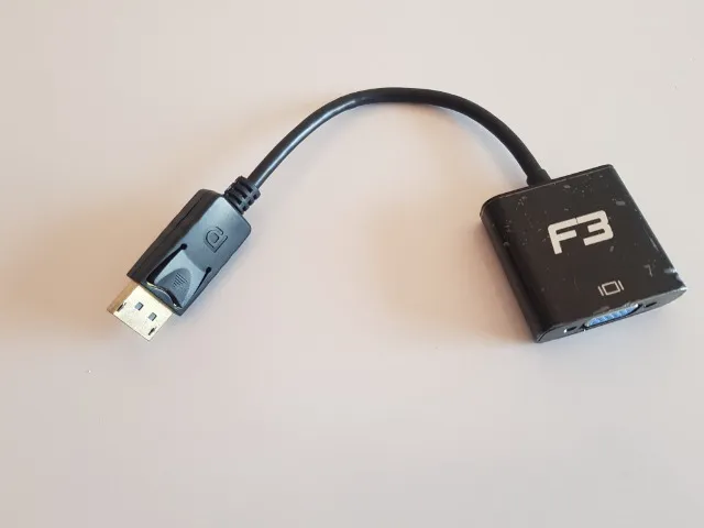 Cabo Original Displayport Para Vga Fêmea Banhado Filtro