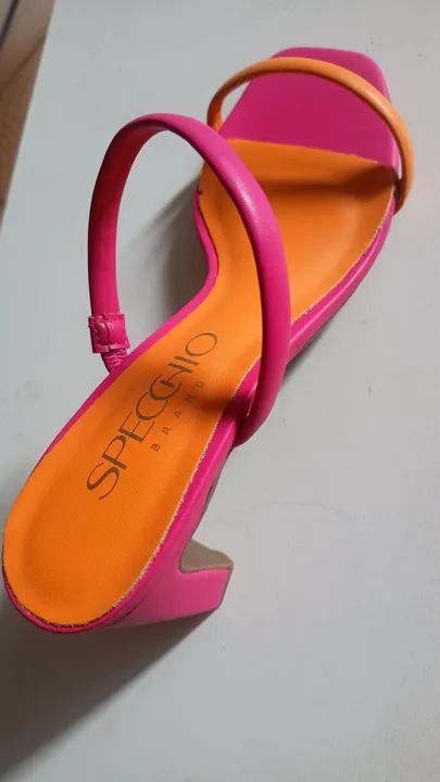 Sandália Salto Specchio Tangerine Cherry  - Foto 6