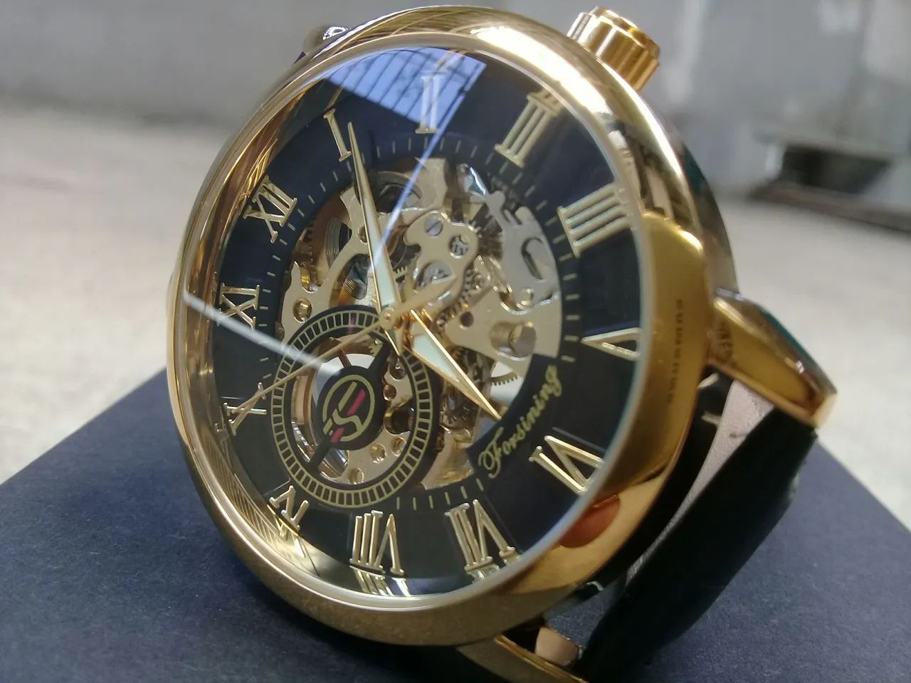 Relógio Masculino Automático Skeleton Forsining 