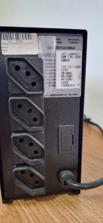 Nobreak UPS 600VA 12Vdc - usado 