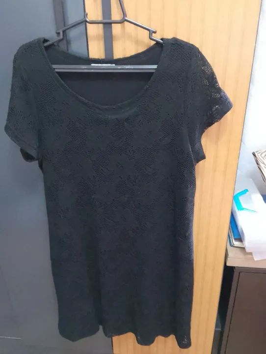 Vestido Preto de Renda, FORRADO DE EXCELENTE QUALIDADE E ESTADO 