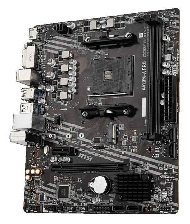Placa-Mãe MSI A520M-A Pro - AMD Ryzen 5 5500 - Foto 3