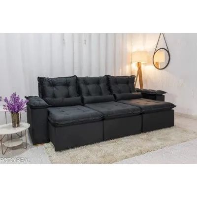 Sofá Retrátil Reclinável 2.70m Málaga SUPER OFERTA rf54 - Foto 2