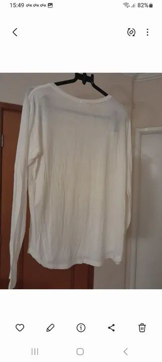 Camiseta branca de algodão  Canal - Foto 2