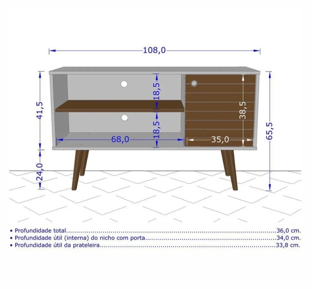 Rack para tv até 43 polegadas ( montagem grátis )  - Foto 2