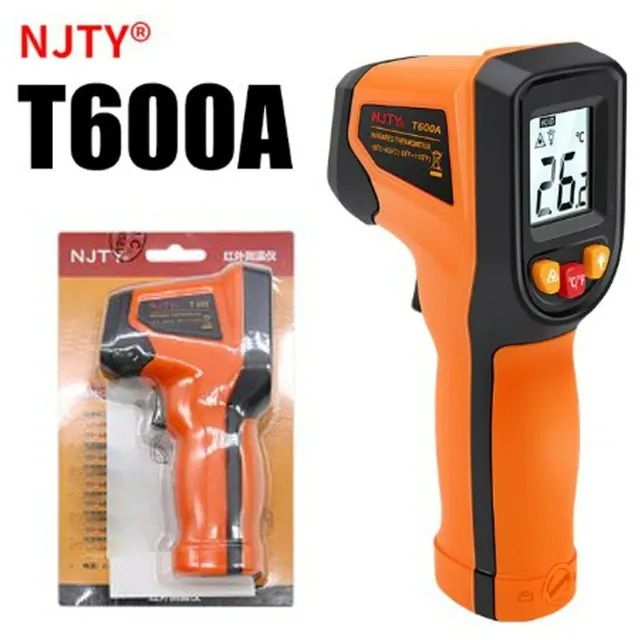 Termômetro Infravermelho Industrial NJTY T600A Digital -50 ° C ~ 600 ° C wpp.43. *