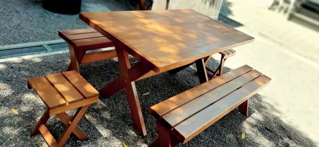 Conjunto Mesa de Churrasco Eucalipto  - Foto 3