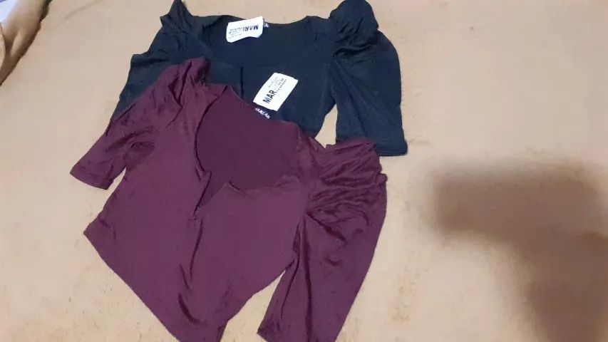 Vendem-se Blusas Cropped Manga Bufante  - Foto 5