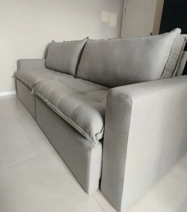Essa maravilhosa opção de sofá sem caixaria ótimiza seu espaço com muito conforto  - Foto 3