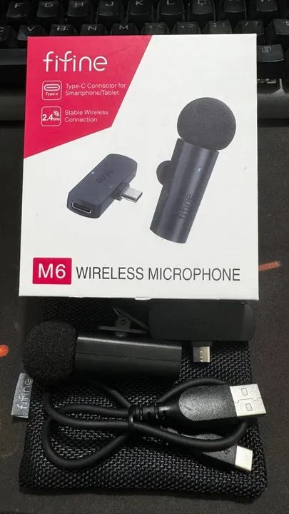 Microfone sem fio de Lapela Fifine M6 novo lacrado